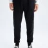 DeFacto Slim FitPantaloni SportiviBlack Uomo Pantaloni Sportivi E Joggers DEZ22E0FV-Q11