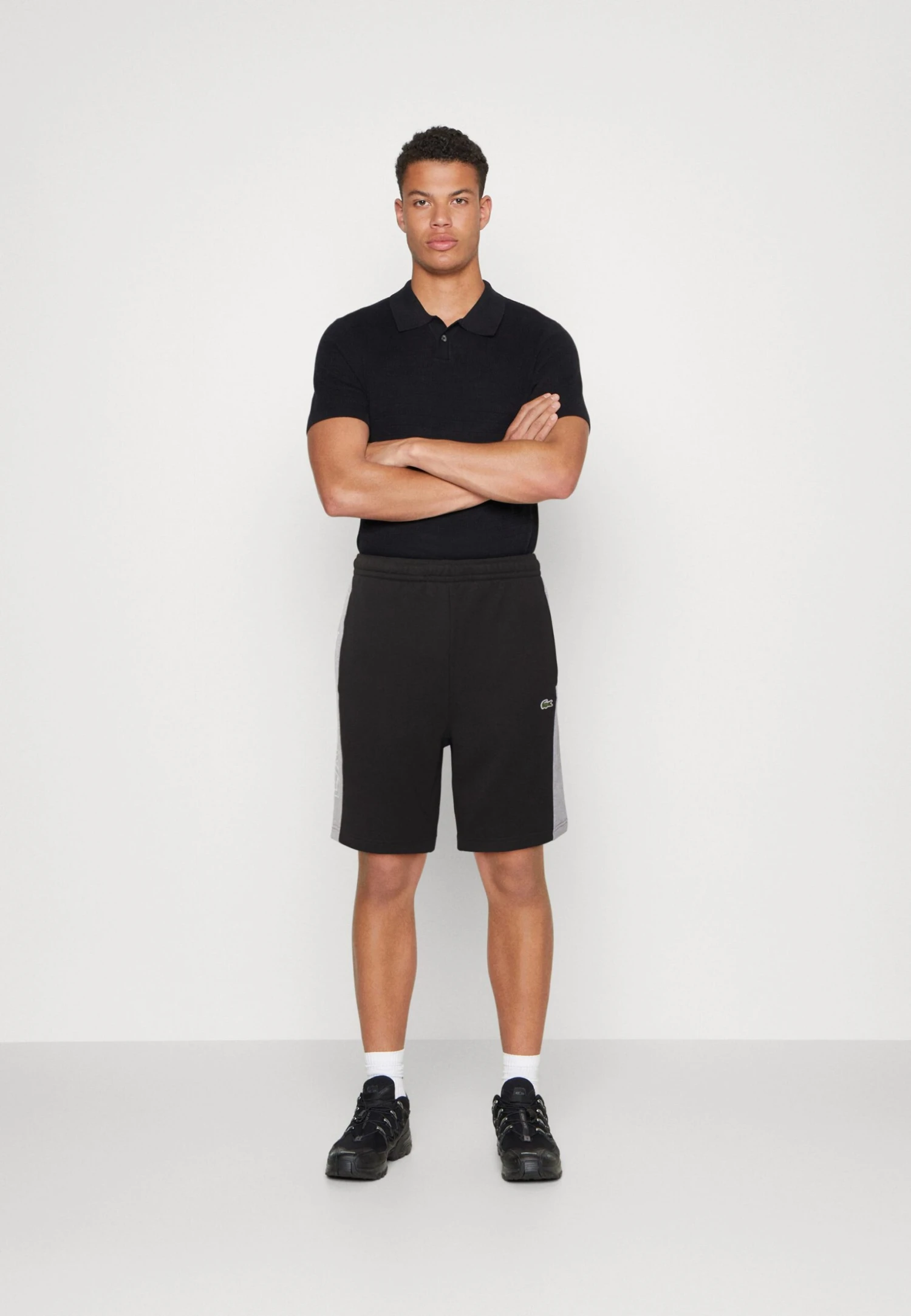 Lacoste Unisex - Pantaloni Sportivi - Noir/Gris Chine 2 Lacoste Unisex - Pantaloni Sportivi - Noir/Gris Chine - immagine 2