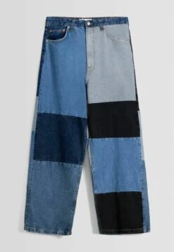 BERSHKA Colour Block - Jeans Baggy - Light Blue -Vendite Jones 0849cc9df0104948a2031b65168d63e8
