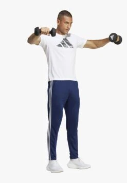 ADIDAS PERFORMANCE Train Essentials 3Stripes JoggersPantaloni SportiviDark Blue/White Uomo Pantaloni Sportivi E Joggers AD542E33C-K11