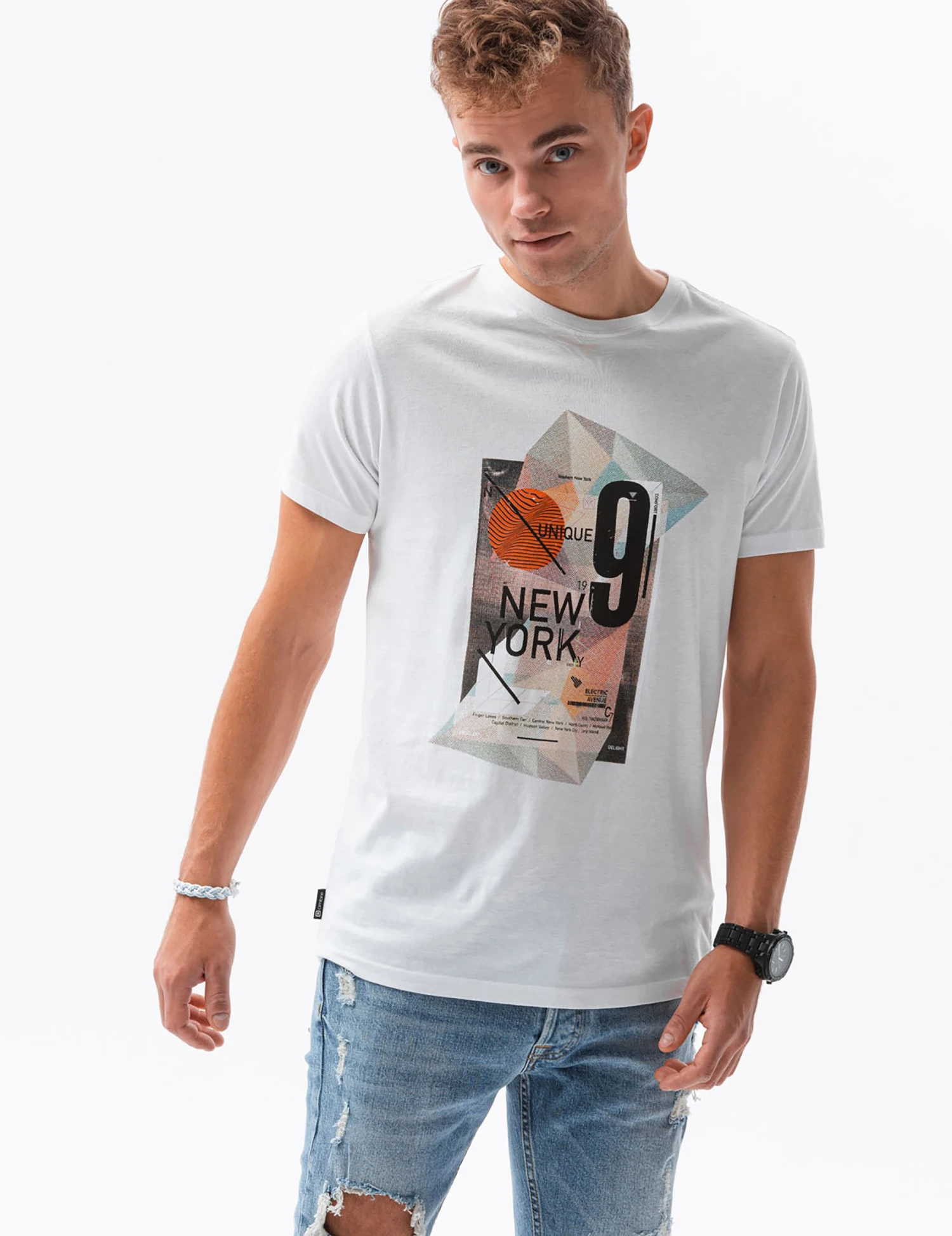 Printed T-Shirt Con StampaWhite Uomo T-shirt E Polo OM422O012-A11 1 Printed T-Shirt Con StampaWhite Uomo T-shirt E Polo OM422O012-A11