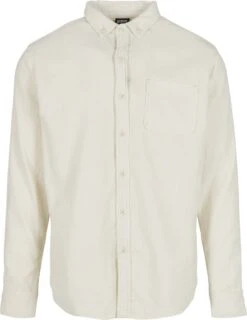 URBAN CLASSICS Corduroy Shirt - Camicia - Whitesand