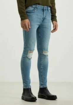 Con Rotture- Jeans Skinny Fit - Blu