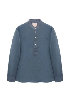 POLO CLUB Mao Collar Custom Fit Draco - Camicia - Denim Blue -Vendite Jones 4a545196caaa48fbb285afacf28e2069