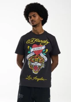 Ed Hardy Wild-TigerT-Shirt Con StampaCharcoal Uomo T-shirt E Polo ED222O01S-C12