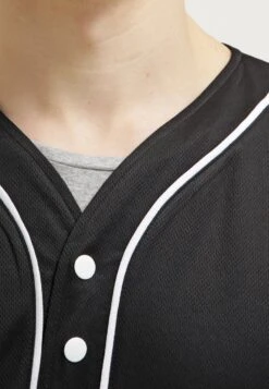 URBAN CLASSICS Baseball- Camicia - Black/White -Vendite Jones 6395bace28f04026894eea10dd8b6fc0