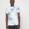 Hollister Co. Tie Dye PrintT-Shirt Con StampaBlue/Tan Wash Uomo T-shirt E Polo H0422O0EU-K11