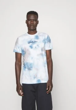 Hollister Co. Tie Dye PrintT-Shirt Con StampaBlue/Tan Wash Uomo T-shirt E Polo H0422O0EU-K11
