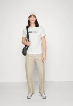 Alpha Industries Label 2 PackT-Shirt Con StampaBlack/White Uomo T-shirt E Polo AL522O048-Q13