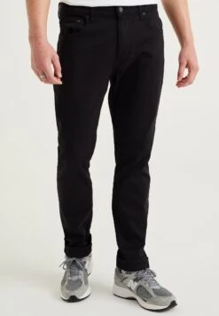 WE FASHION RidgePantaloniBlack Uomo Pantaloni WF522E0AF-Q11