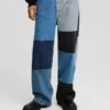 BERSHKA Colour Block - Jeans Baggy - Light Blue