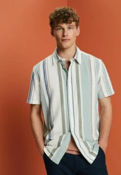 ESPRIT Kurzarm Mit Streifen - Camicia - Dusty Green -Vendite Jones 8ea005258e49499a916e9bf0856d5539