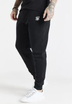 SikSilk Essential CuffedPantaloni SportiviBlack Uomo Pantaloni Sportivi E Joggers SIF22E0FW-Q11