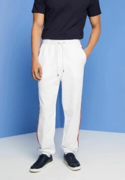 ESPRIT Mit Seitenstreifen - Pantaloni Sportivi - White -Vendite Jones b4ff4f51166040e79f2859133ee31372