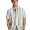 ESPRIT Kurzarm Mit Streifen - Camicia - Dusty Green