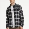 Lindbergh Brushed Checked L/SCamiciaBlack Uomo Camicie LG522D09O-Q11