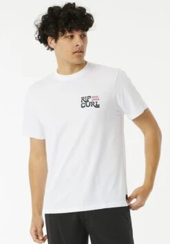 Rip Curl Pacific Rinse BooT-Shirt Con StampaOptical White Uomo T-shirt E Polo RI722O05O-A11