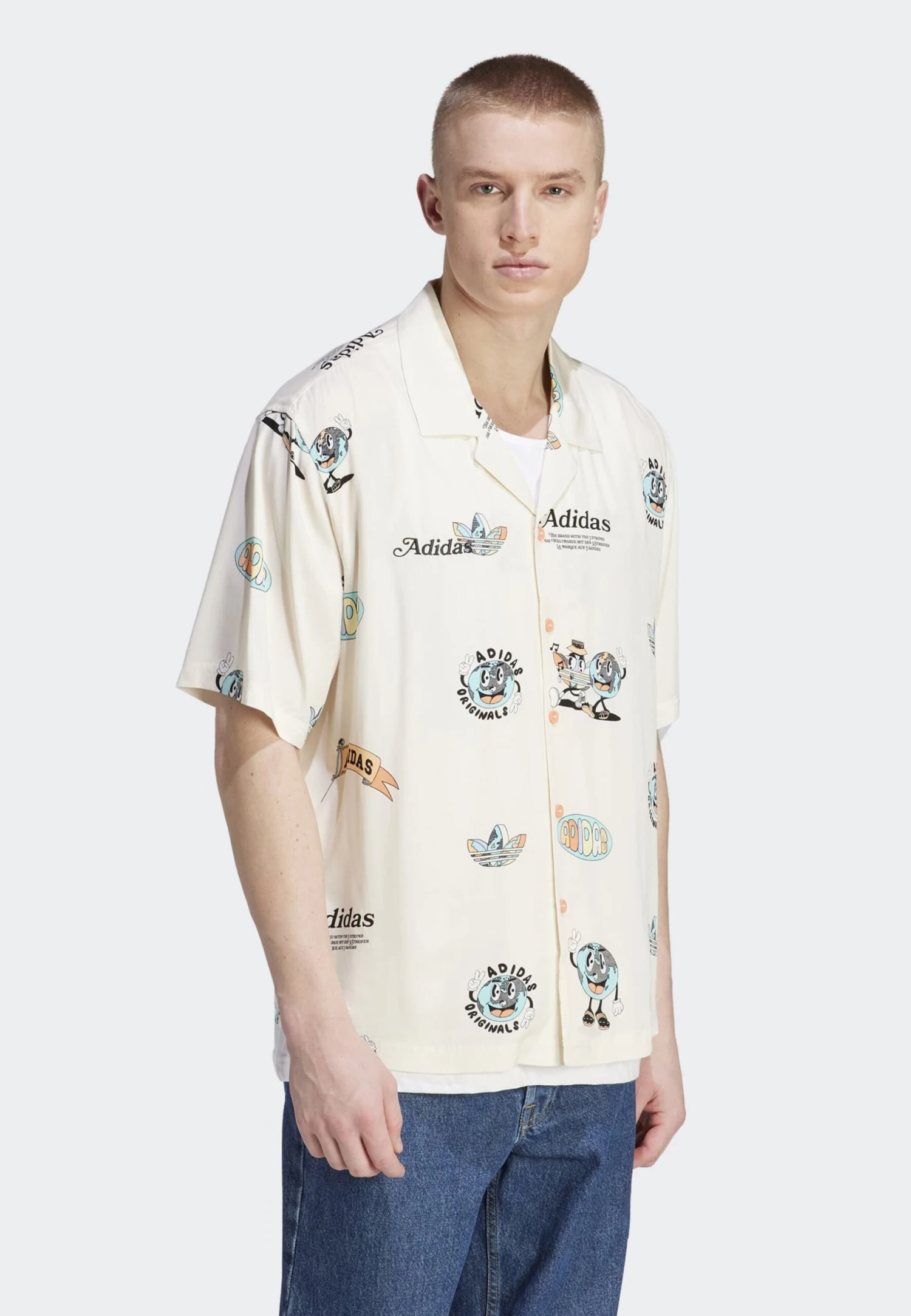 Adidas Originals ResortCamiciaWhite Uomo Camicie AD122D0AG-A11 1 Adidas Originals ResortCamiciaWhite Uomo Camicie AD122D0AG-A11